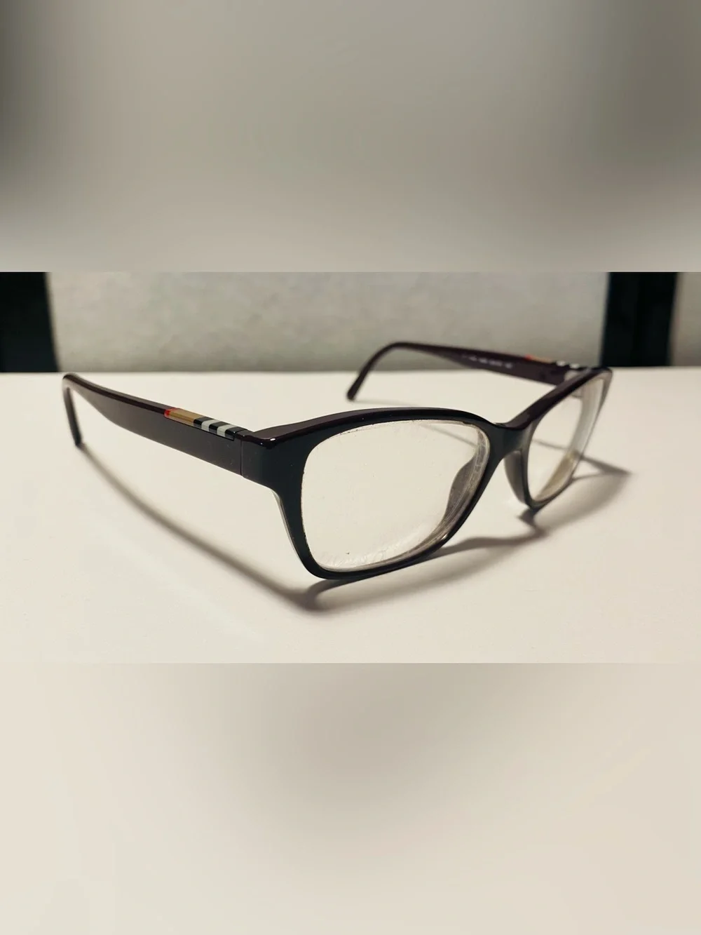 VINTAGE BURBERRY B 2144-F 3524  MATTE PURPLE AUTHENTIC EYEGLASSES 53-16-140